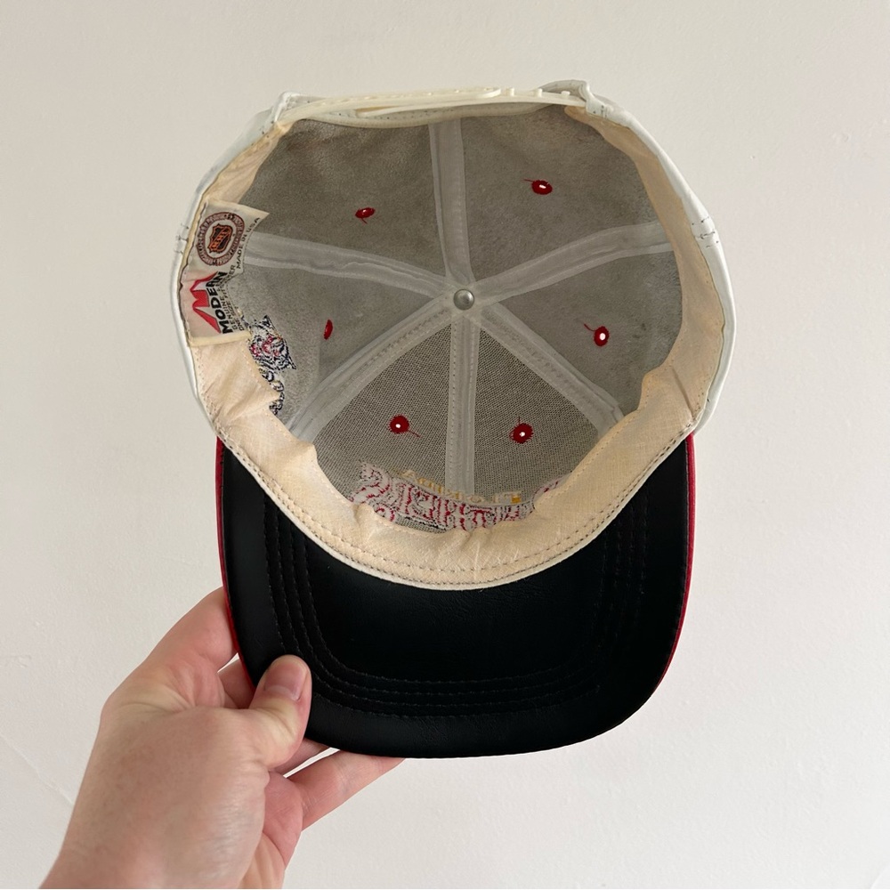 Vintage Florida Panthers leather snapback hat 90’s Made in USA NHL hockey - Picture 5 of 8
